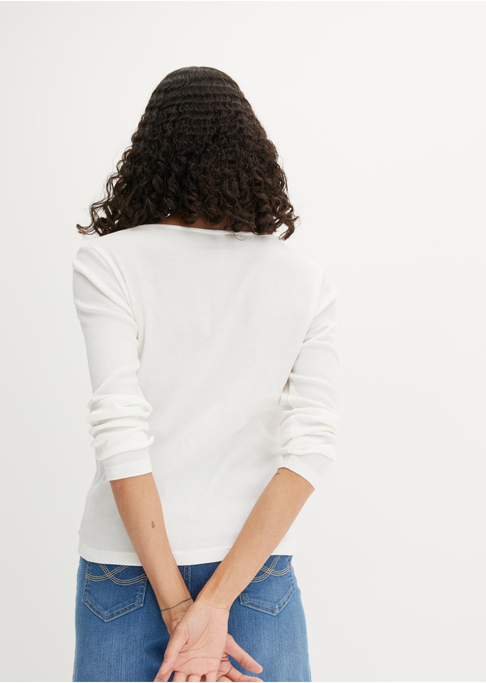 T-shirt manches longues avec détail nœud