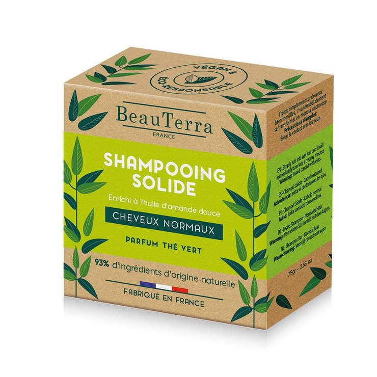 Shampooing Solide 75g Cheveux normaux Beauterra
