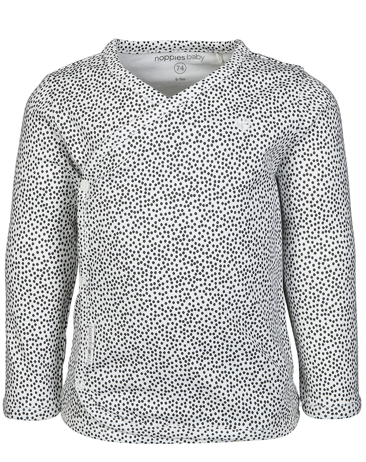 Wickel-Langarmshirt HANNAH – AOP in weiß