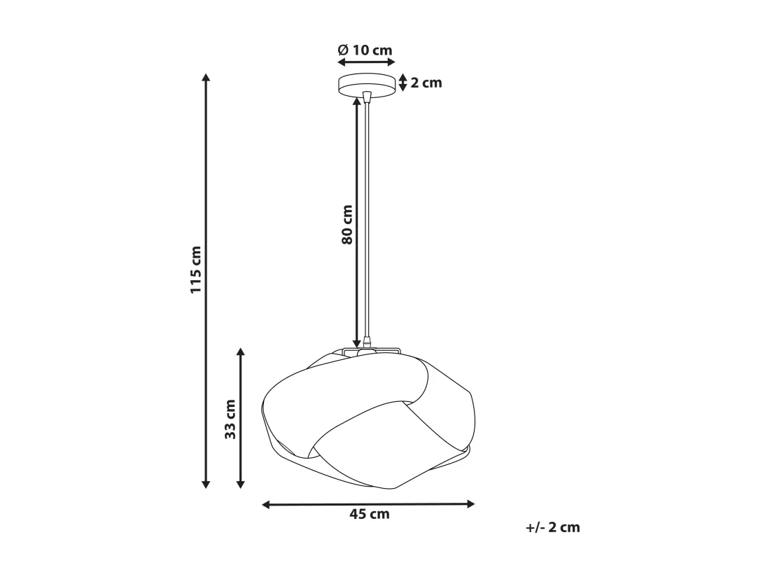 Lampe suspension HALIL Bambou Beige