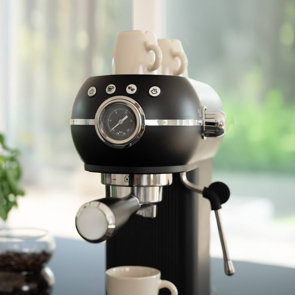 Home Deluxe Espressomaschine EXQUISITE 15 Bar - 33 x 16 x 33 cm | inkl. Milchdüse, Siebträgermaschine, Siebträger, Kaffeemaschine