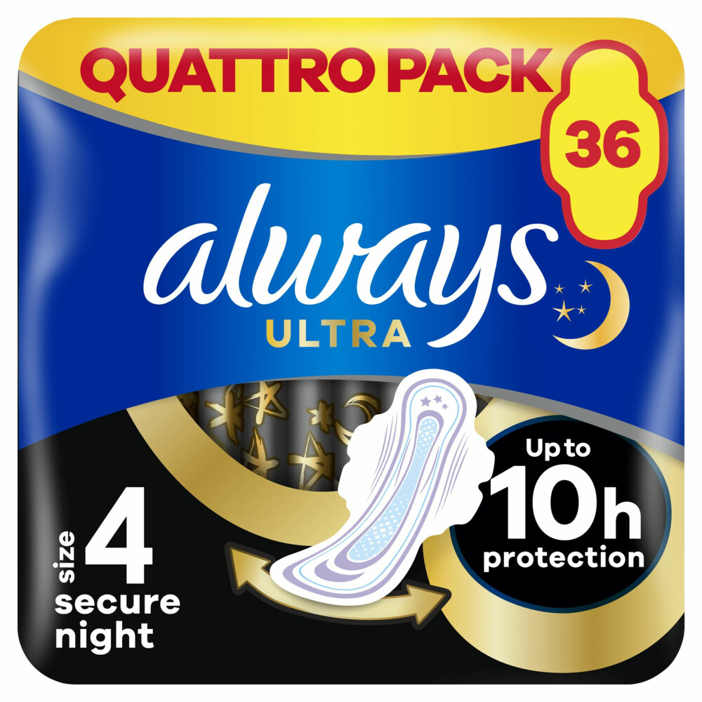 6x Always Maandverband Ultra Night36 stuks