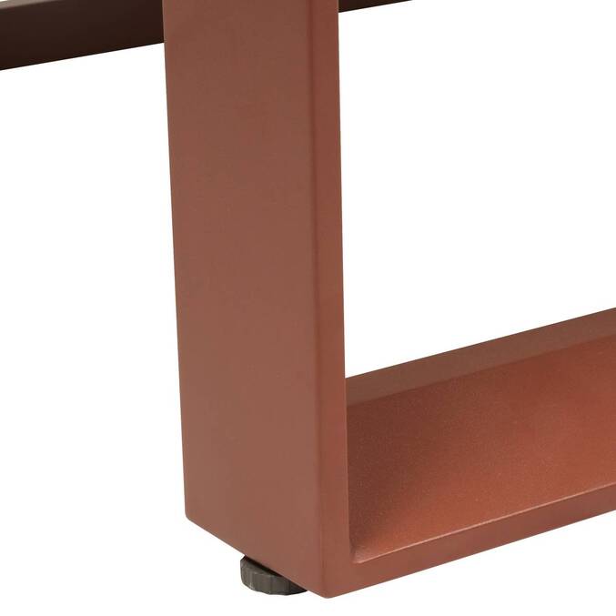 Table basse de jardin carrée ALLURE Lin / Acajou