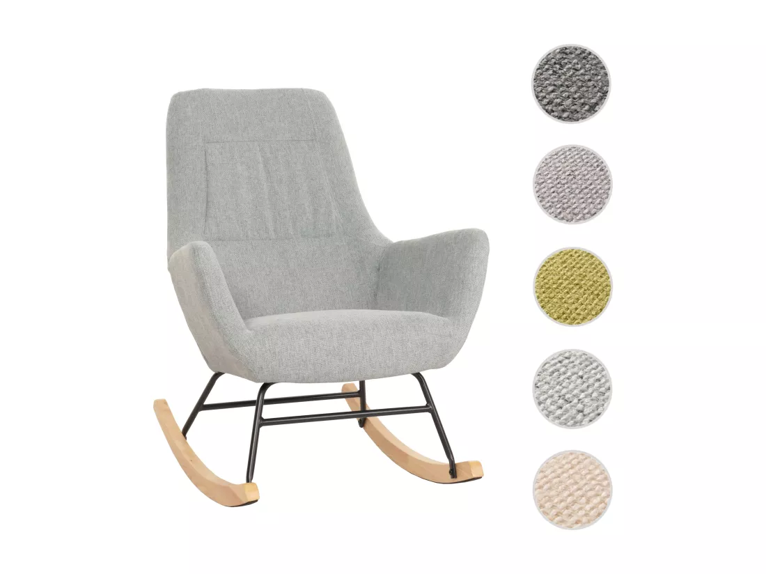 Chaise à bascule MCW-N13, gris-vert