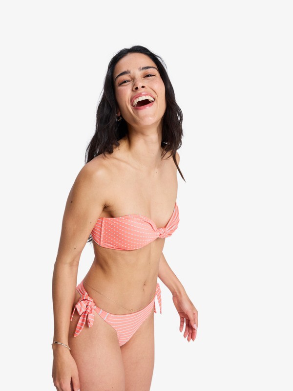 Wavy Baby Tie-Side Tanga Bas de bikini à nouer sur les côtés Orange Femme
