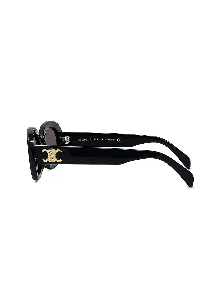CELINE Triomphe schwarze runde Sonnenbrille schwarz