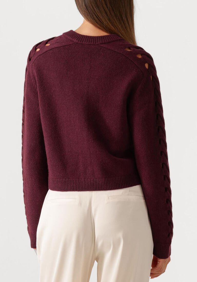 bordeaux dante6 trui haby braided cardigan