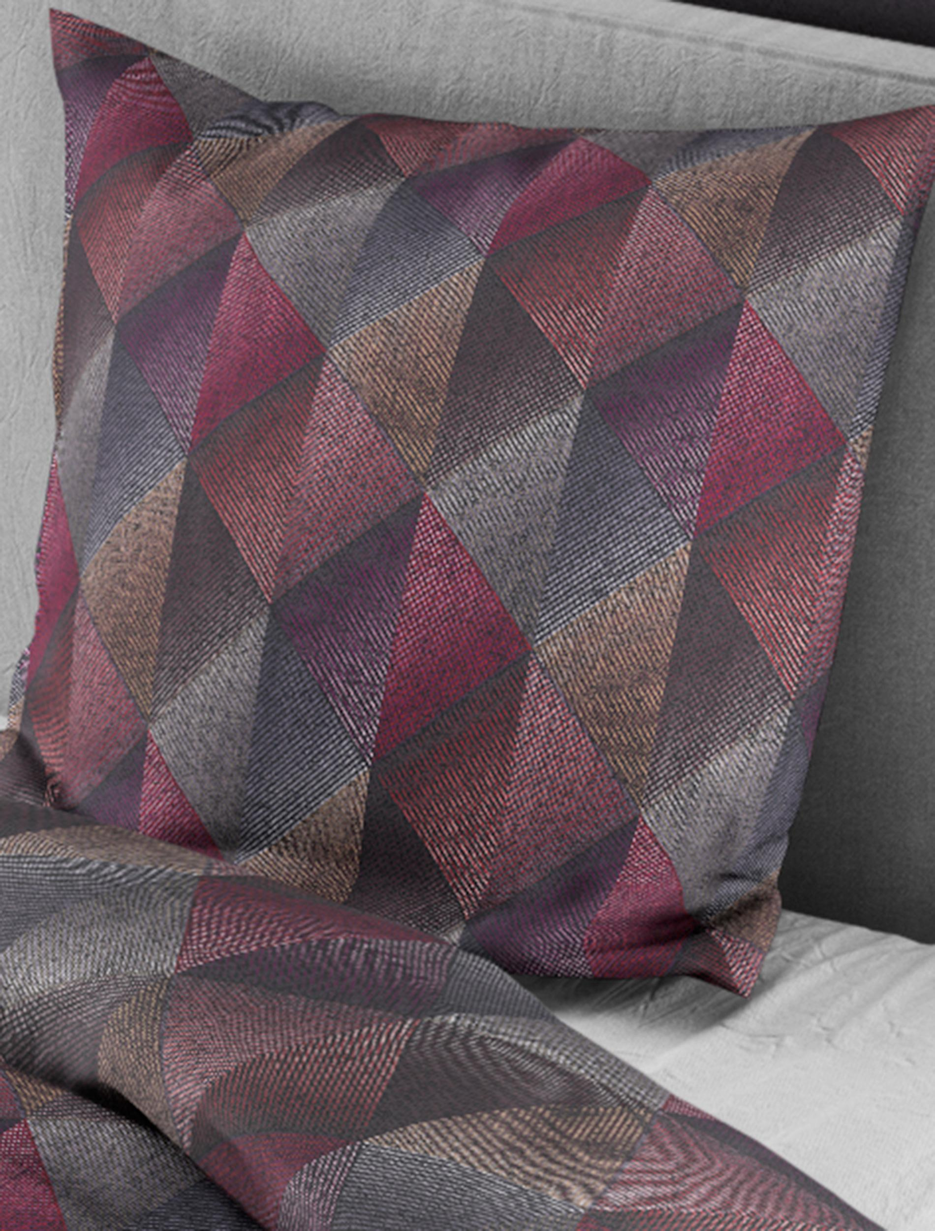 Bettwäsche Mako-Satin plum 135x200cm, mit 1 Kissen
