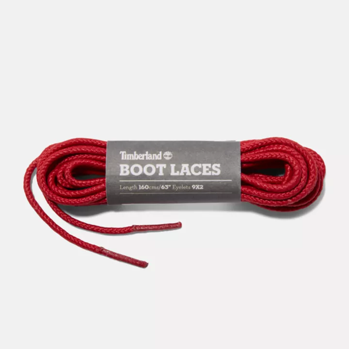Lacets de rechange pour bottines 160 cm (63 pouces) en rouge