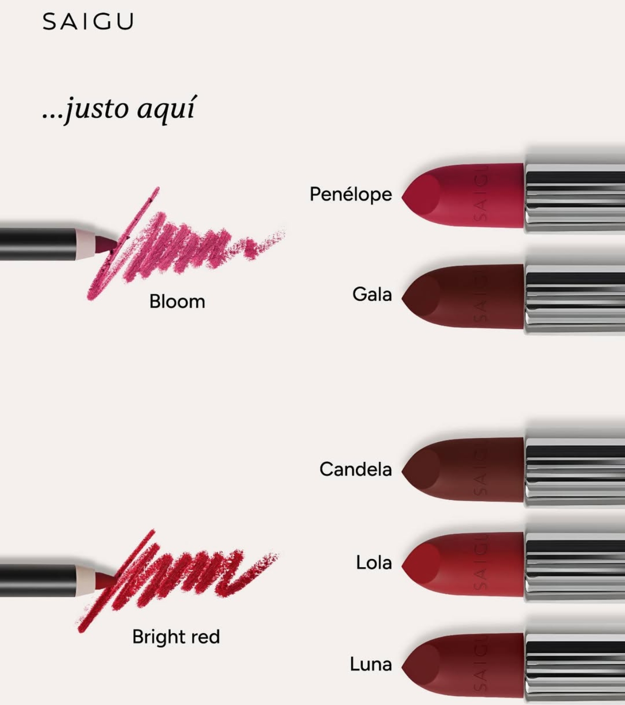 Saigu Cosmetics - Batom Velvet - Aitana