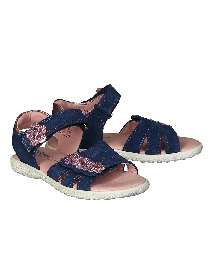 Sandalen GLITTER METALLIC in navy/candy