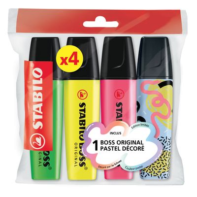 STABILO BOSS ORIGINAL - 3 Surligneurs Original + 1 Surligneur Original by Ju Schnee