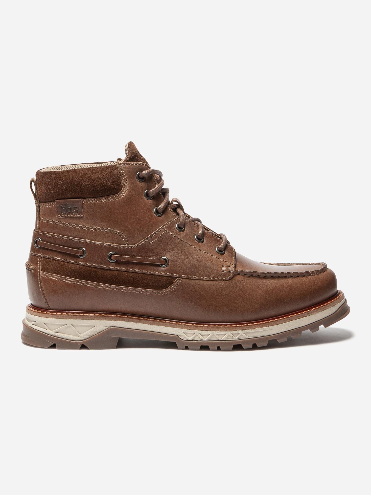 Boots Homme Confort Semelle Crantée Cuir Marron