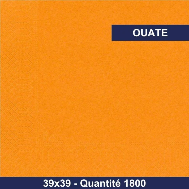 CGMP - Serviette de table ouate - 39x39 - Orange - x1800