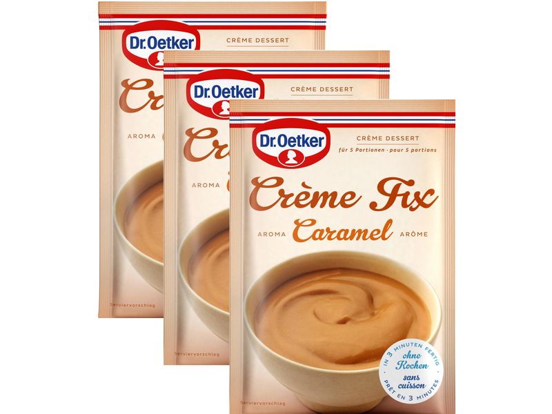 Dr.Oetker Crème-Fix Caramel 3 x 120 g Unverwechselbare Karamell Creme