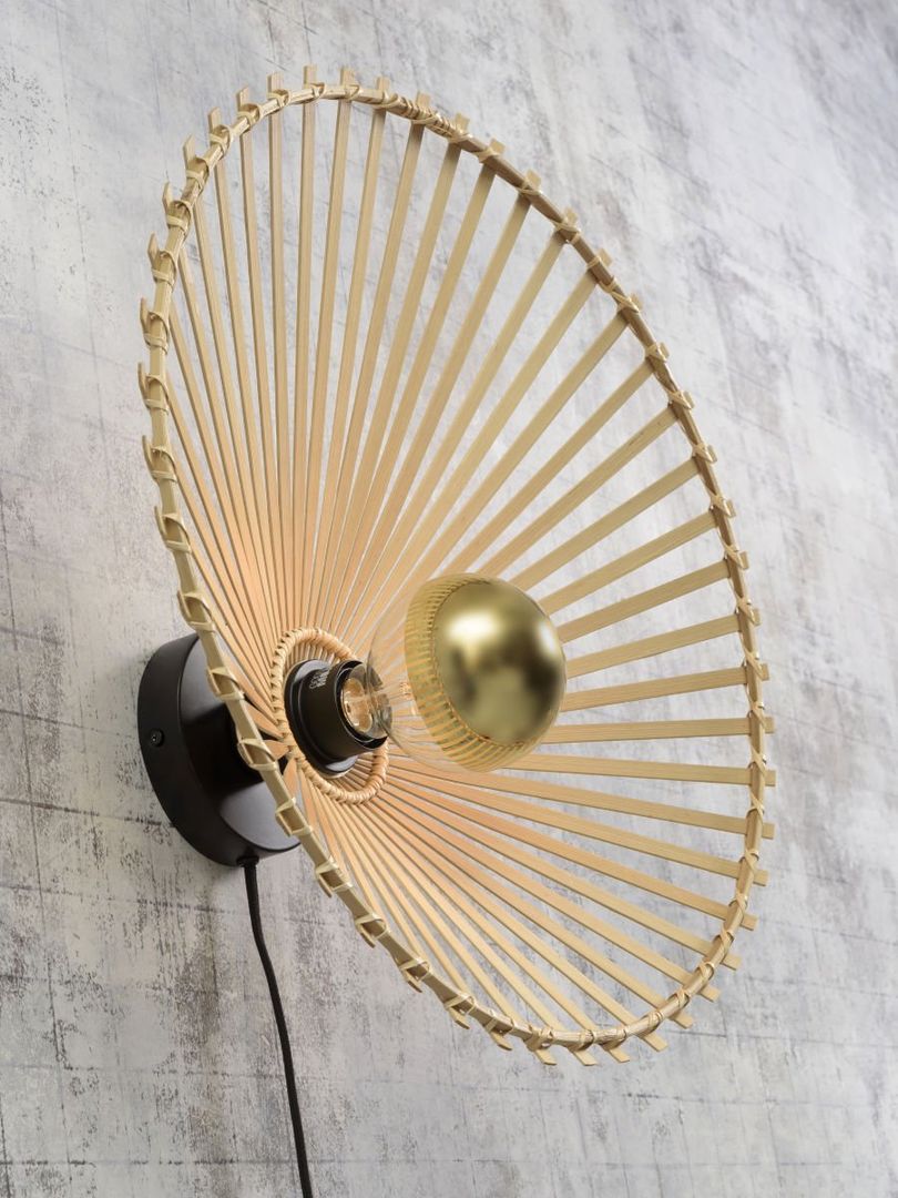 Good&Mojo Bromo Wandlamp Naturel, Zwart