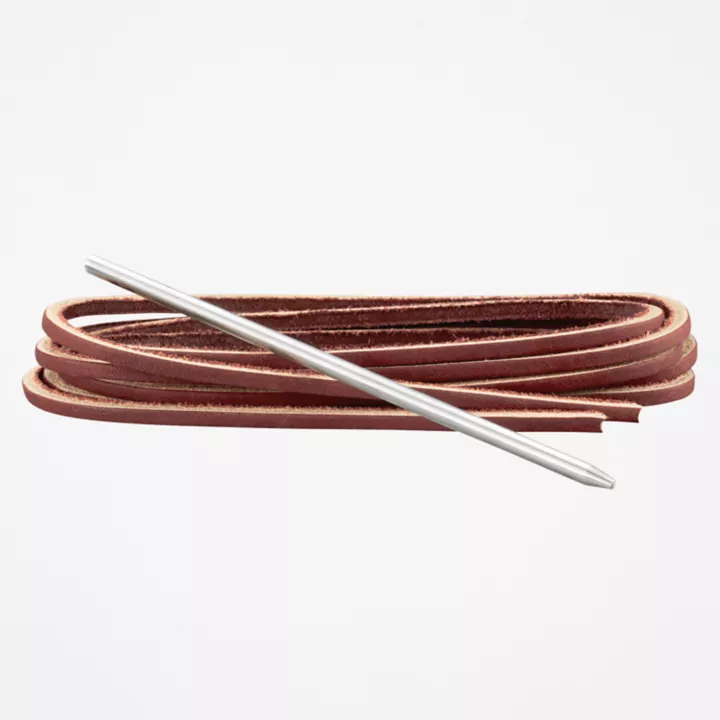 Kit de lacets de rechange en cuir brut en rouge