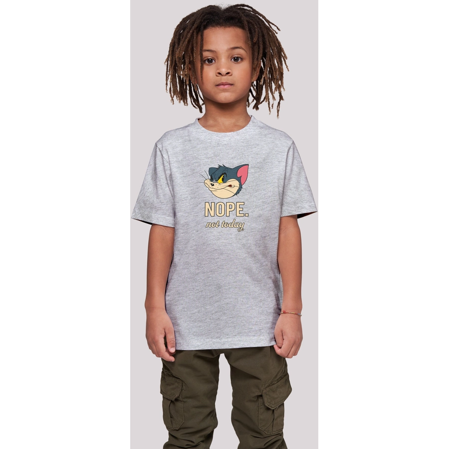 F4NT4STIC T-Shirt Tom and Jerry TV Serie Nope Not Today heather grey