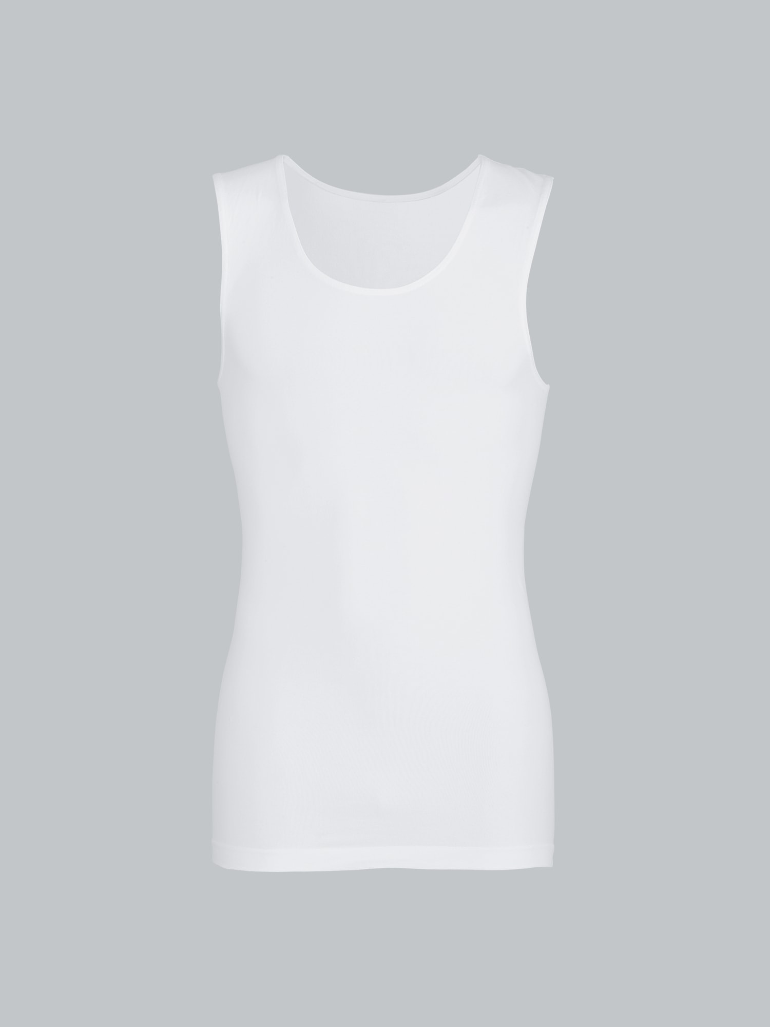Nahtloses Trägershirt Weiss