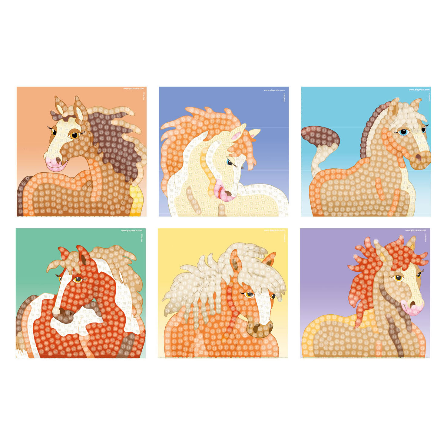 PlayMais Trendy Mosaic Paarden (>3.000 Stukjes)