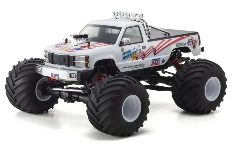 Monster Truck USA-1 VE, 4WD ARTR, 1:8<br>Neue Version des USA-1 Monstertrucks – stärker, solider, mehr Details und Brushless Power
