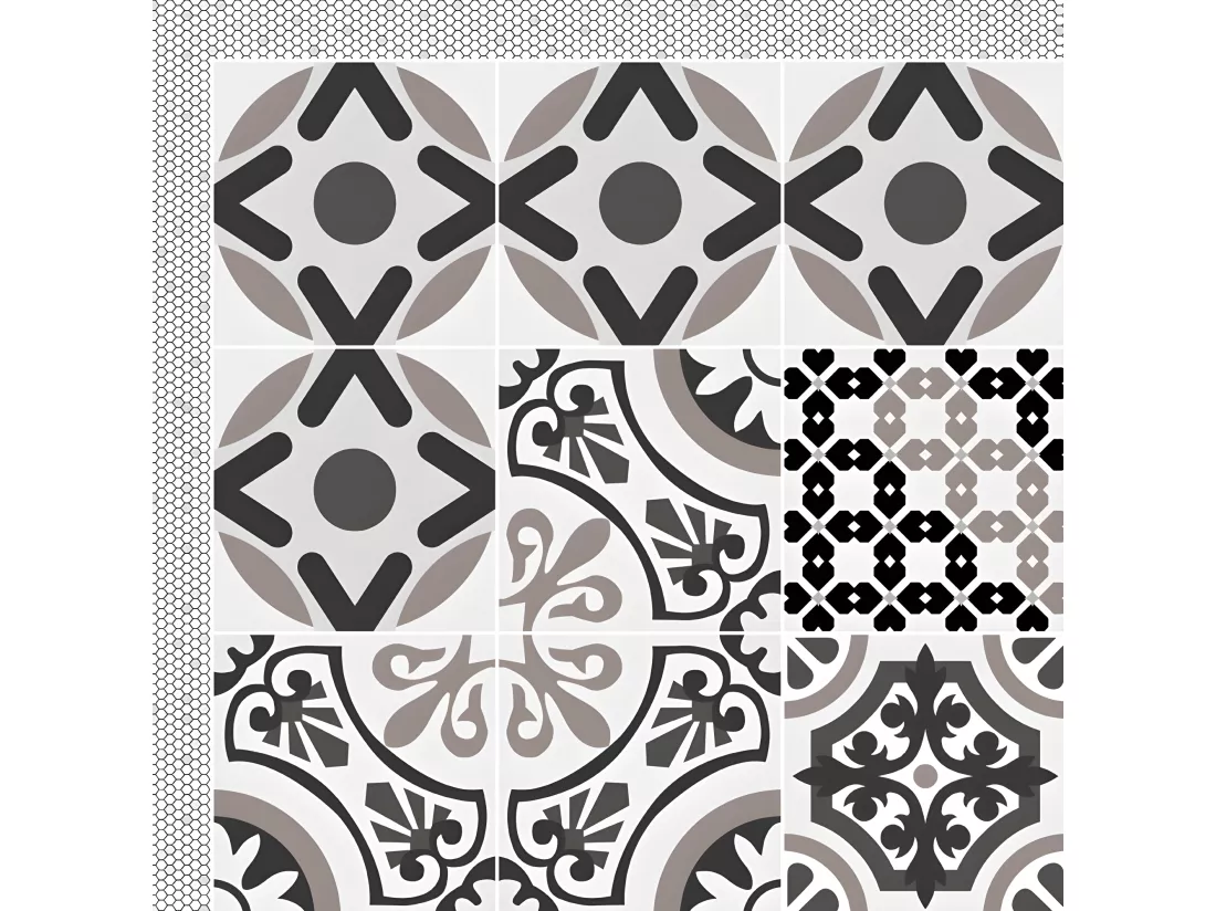 Tapis Vinyle Médium l 50xL120cm - Naples Taupe - Vinyle