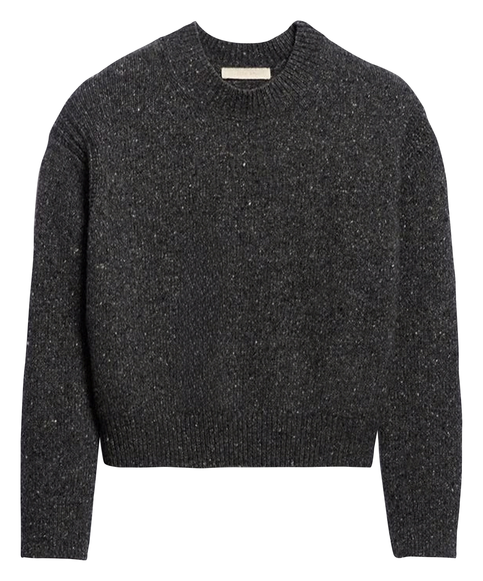 DUENA - Pull col rond en laine mélangée | Gris