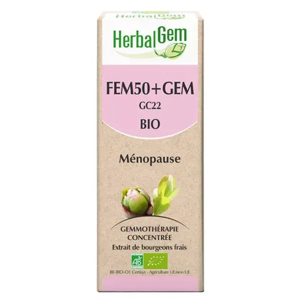Herbalgem Gemoterapia Complexo Fem50+Gem Menopausa Orgânico 30ml