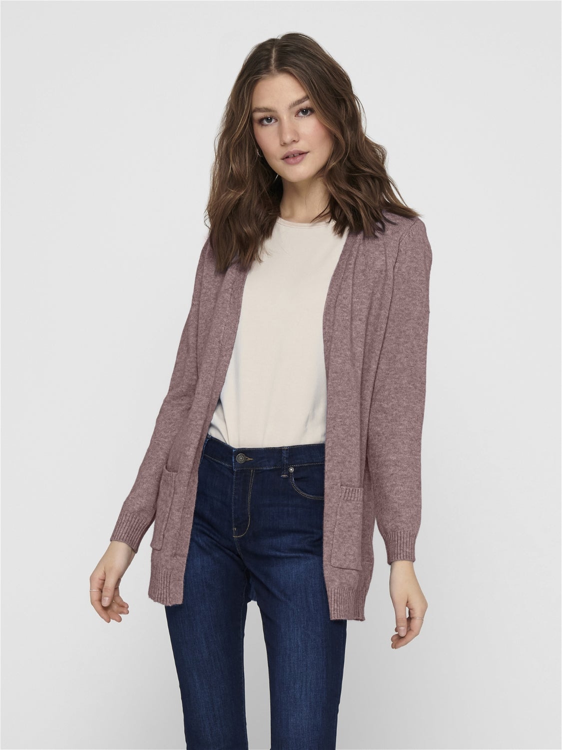 ONLLESLY Strickjacke Rose Brown