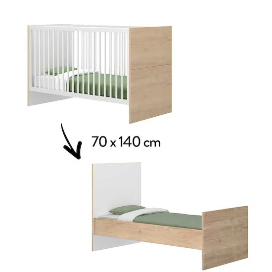 Elea Lit bébé évolutif   Beige        70 x 140 cm   de               Galipette