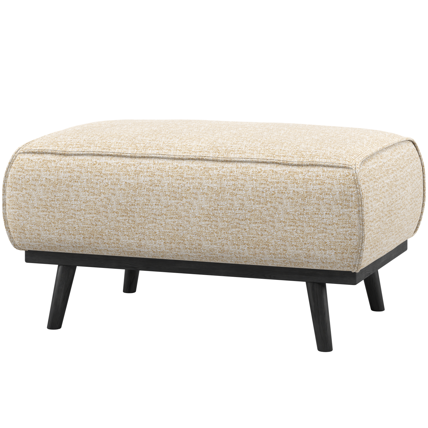 WOOOD Statement Hocker - Polyester - Beige Melange - 40x80x55