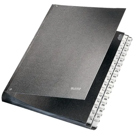 Leitz Acco Pultordner 1-31, 32 Fächer, Hartpappe, schwarz, A4