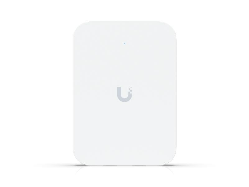 Ubiquiti Access Point Unifi U7 In-Wall Wandmontierter WiFi 7 AP mit 4 räumlichen Streams und integriertem 2,5 GbE PoE-Switch für den Einsatz im Gastgewerbe