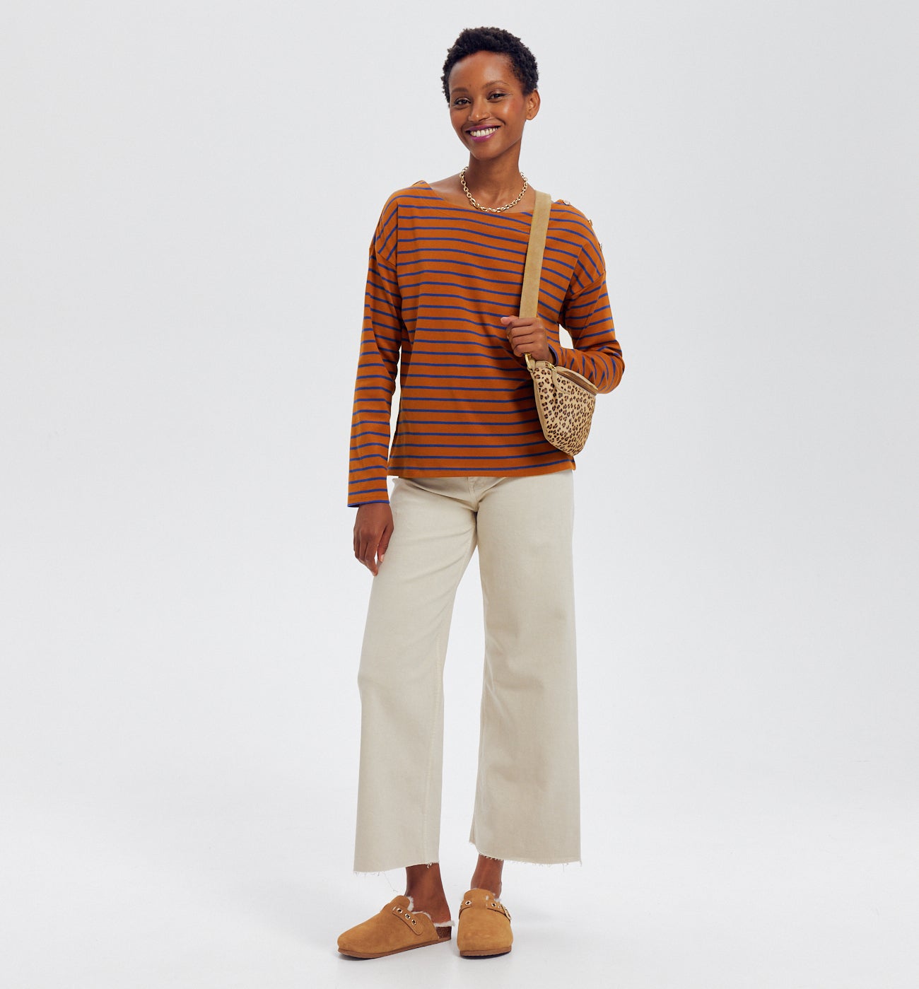 T-shirt marinière Femme - Rayures multicolores