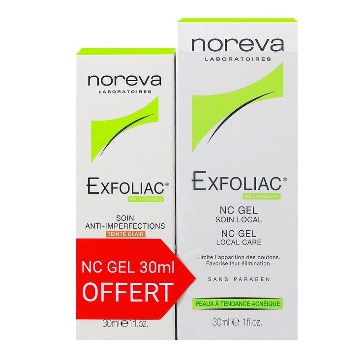 Exfoliac soin 30ml + NC gel 30ml offert