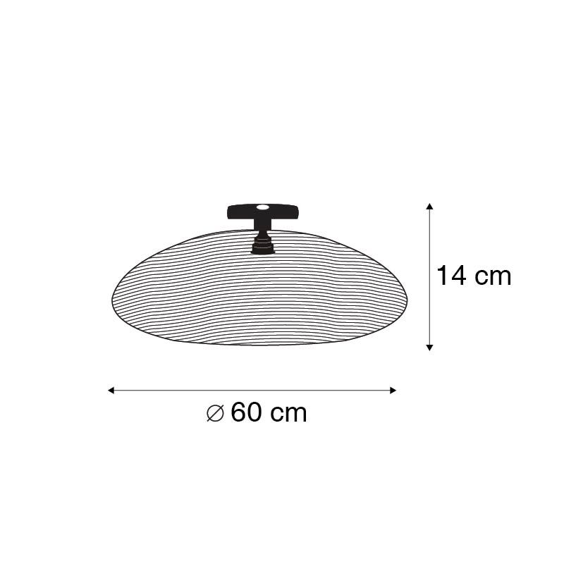 Oosterse plafondlamp zwart 60 cm - Glan