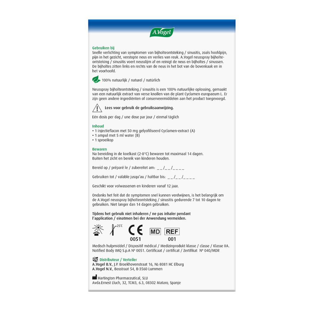 A.Vogel Neusspray Bijholteontsteking50 mg