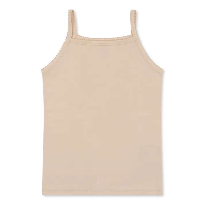 Konges Sløjd Lot 2 Débardeurs Coton Bio Cerises | Beige
