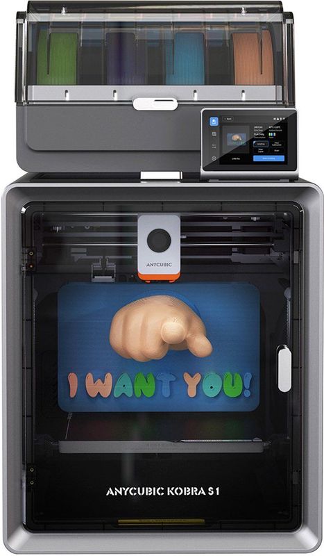 Anycubic - Kobra S1 Combo - 3D-printer - 8-kleuren Printen - 320°C Hotend - CoreXY-constructie