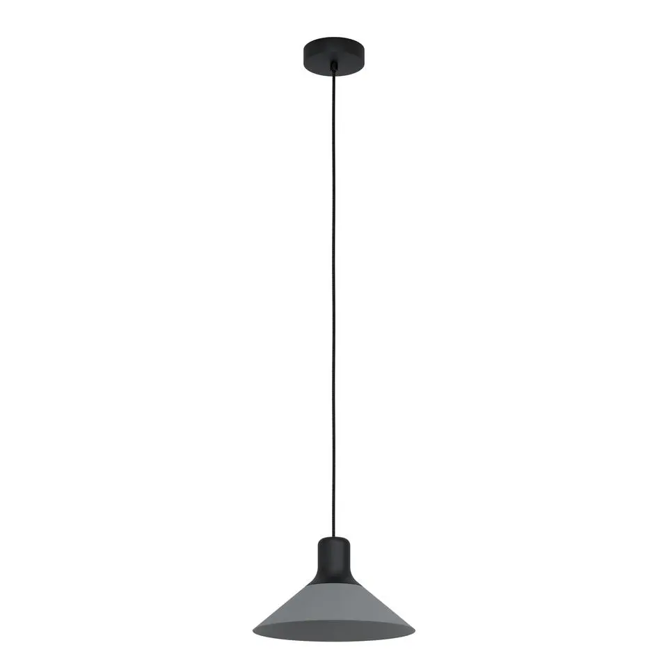 EGLO Abreosa Hanglamp - E27 - 28 cm - Zwart/Grijs