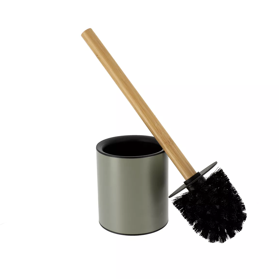 Brosse WC métal Purebamboo Vert kaki