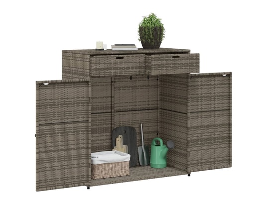 VIDAXL - Armoire de jardin Armoire de rangement de jardin gris 105x55x113cm résine tres...