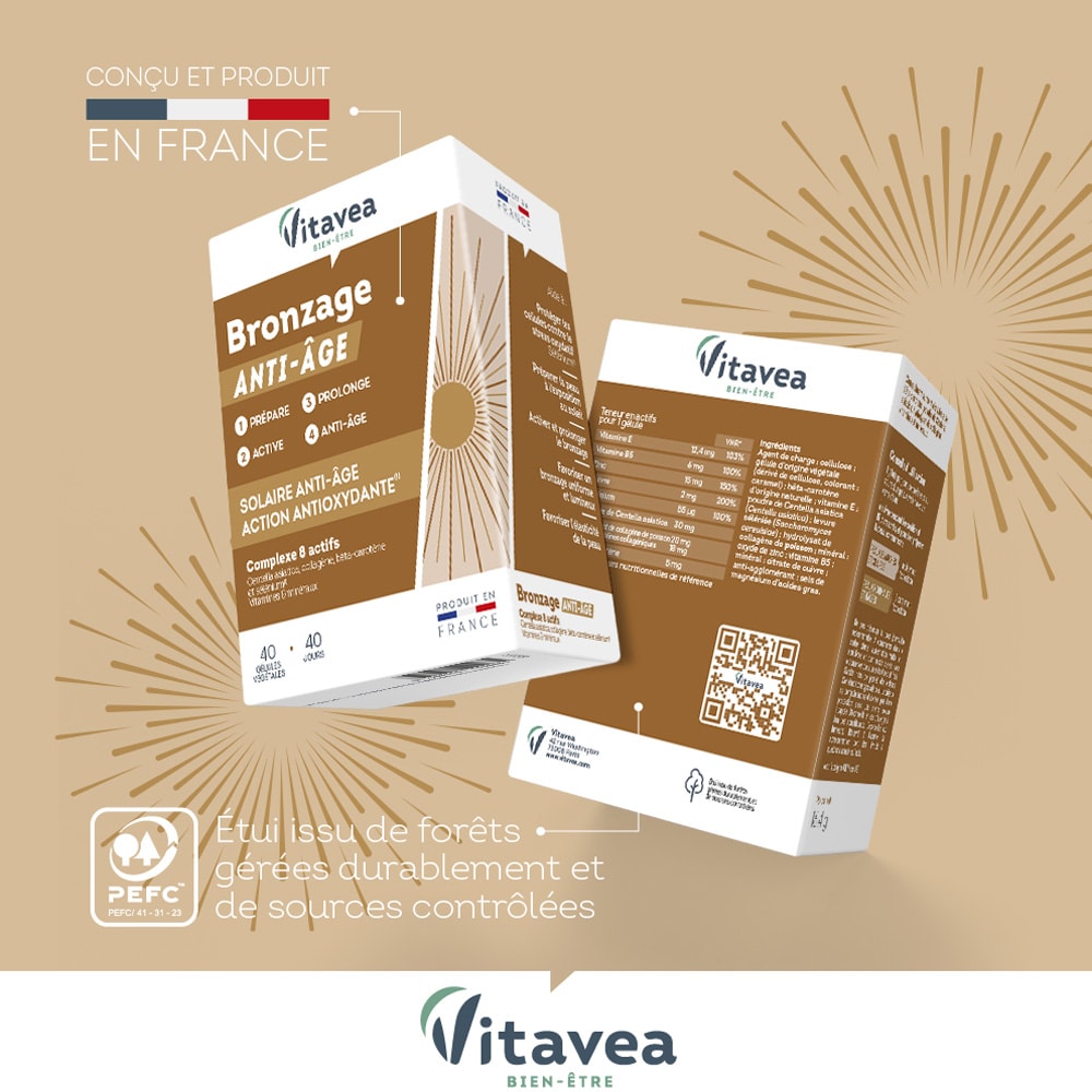Cure anti-âge & bronzage - Vitamines & minéraux - 40 jours