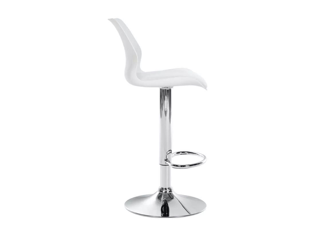 Lot de 2 Tabouret de bar - Plastique - Blanc - Gilbert