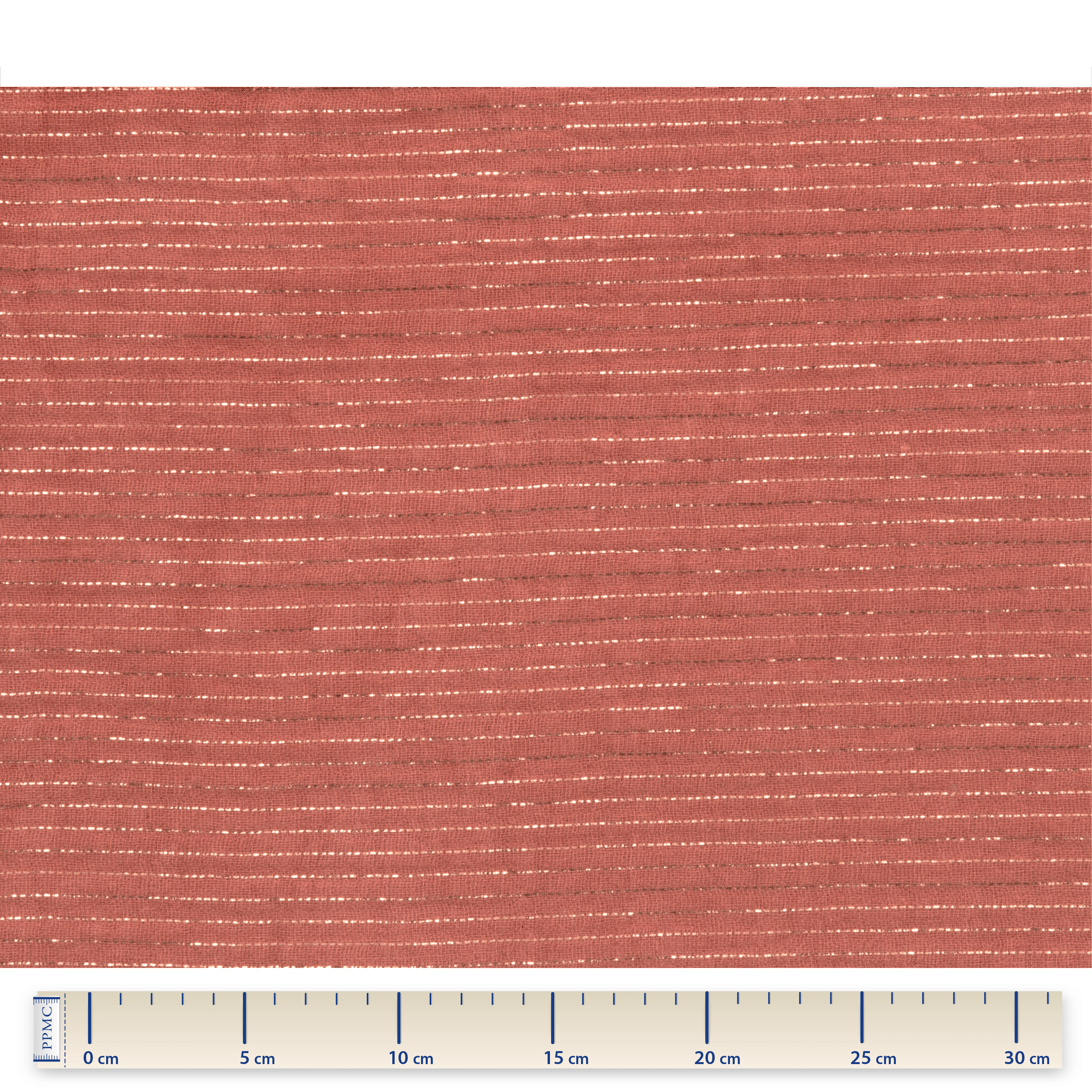 Tissu Coton Au Mètre Gaze Lurex Terracotta