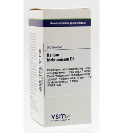 VSM Kalium bichromicum D6 (200 tabletten)