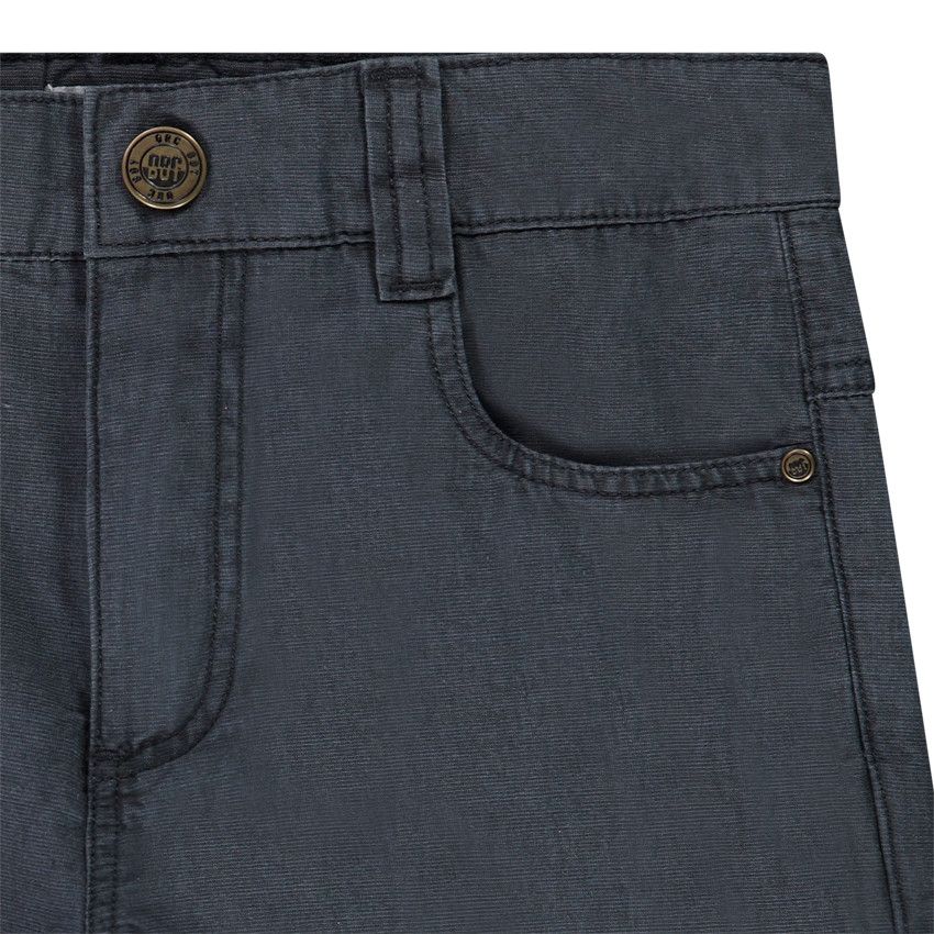 Bermuda en toile uni avec poches pour garçon - Gris foncé