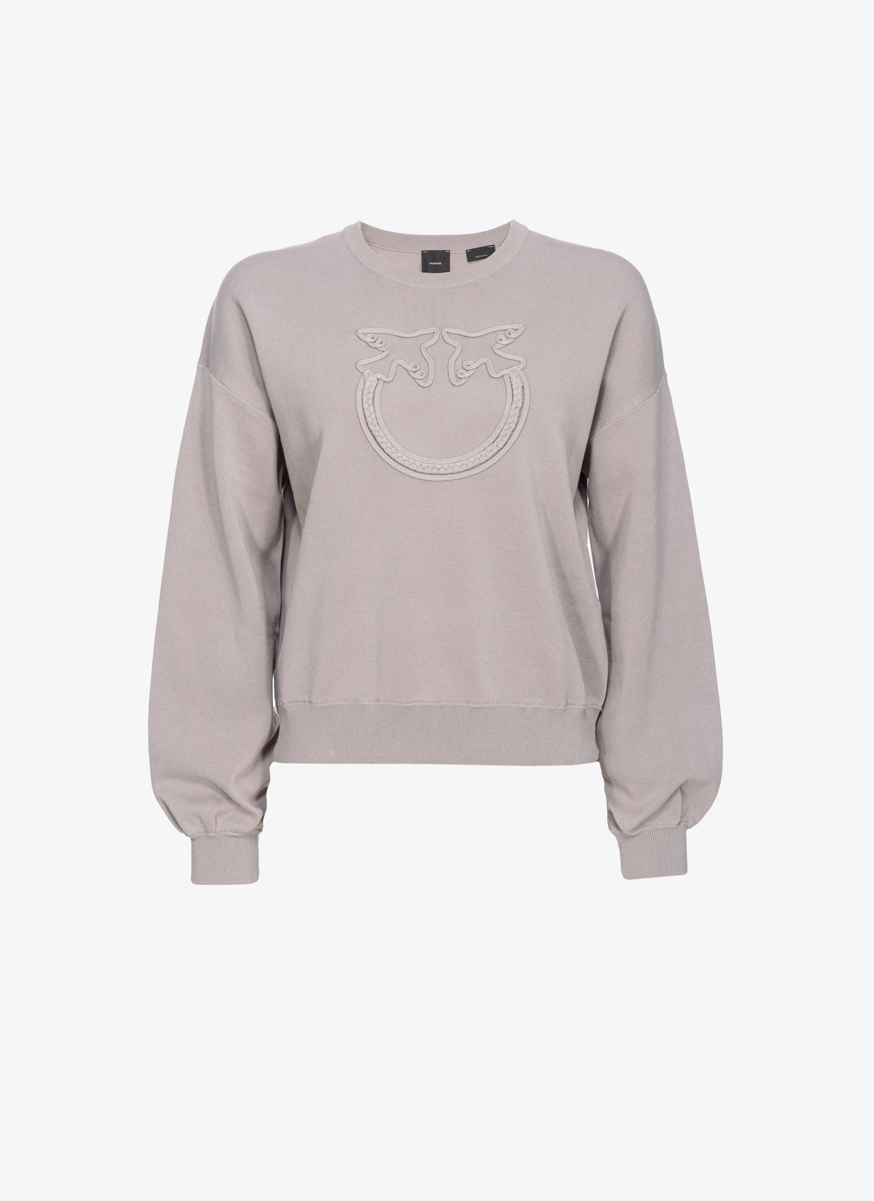 Pull avec love birds appliqué | Gris
