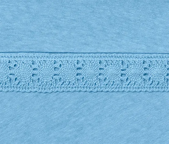 Shirt aus Leinenmix, hellblau