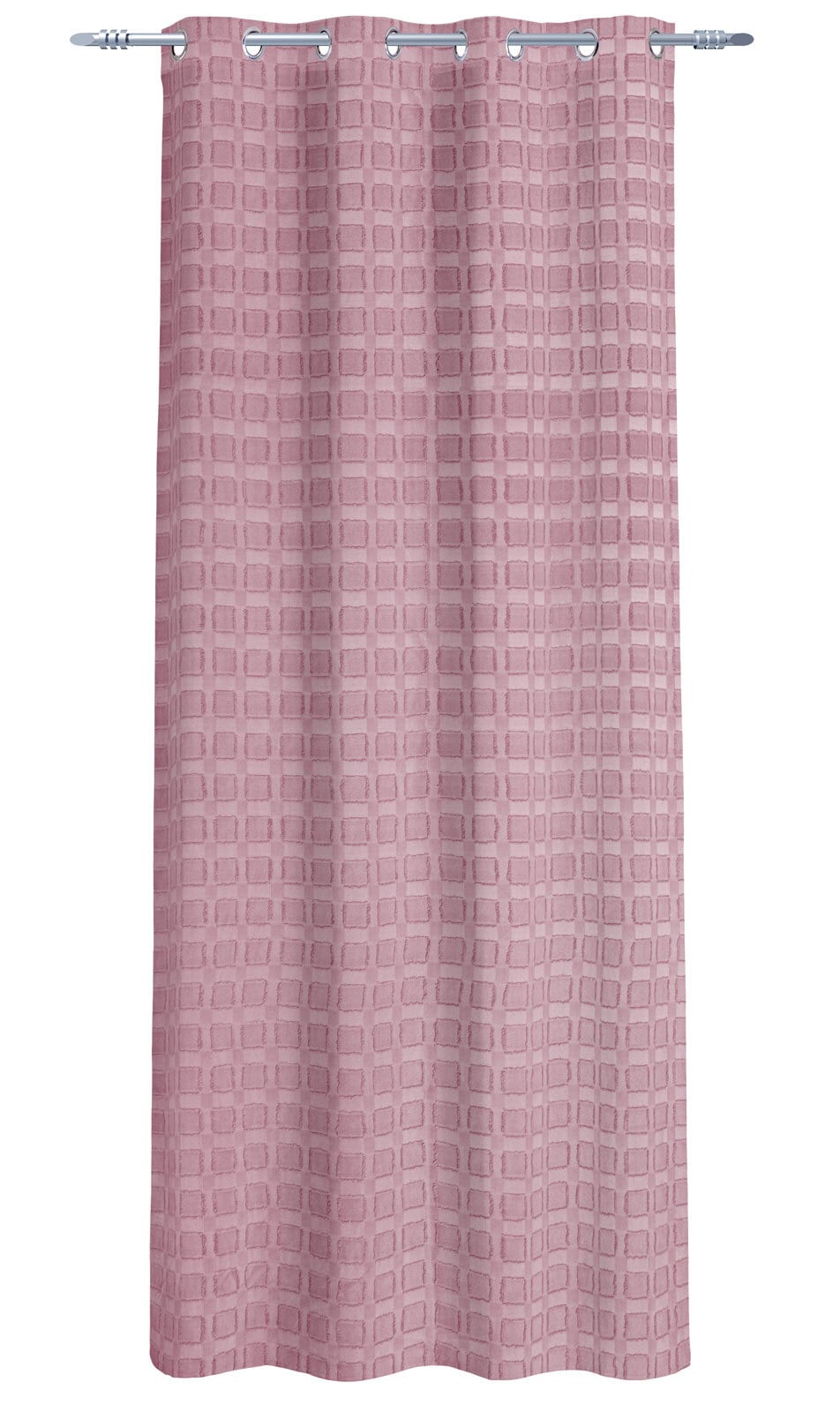 Ösenvorhang Tails 2er Set, 140x245cm, rosa, Polyester